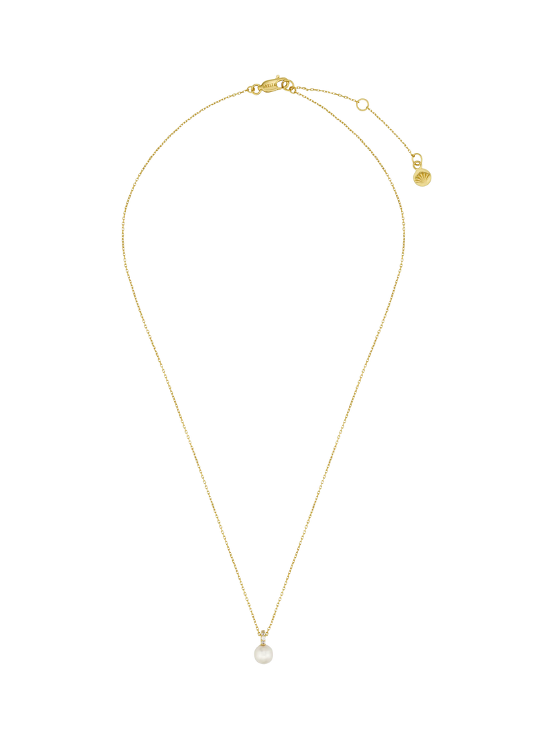 Orelia pearl pendant necklace pale gold 40.5cm chain, UK version