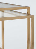 John Lewis Langham nest of glass tables brass 2 piece (British brand)