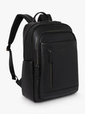 OSPREY LONDON Hudson black leather backpack, imported from the UK