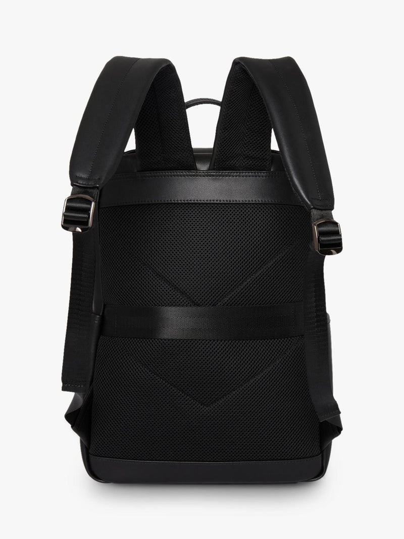 OSPREY LONDON Hudson black leather backpack, imported from the UK