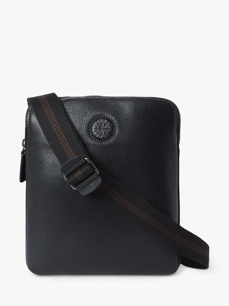 OSPREY LONDON Kompass kleine Umhängetasche aus Milano-Leder, UK-Version
