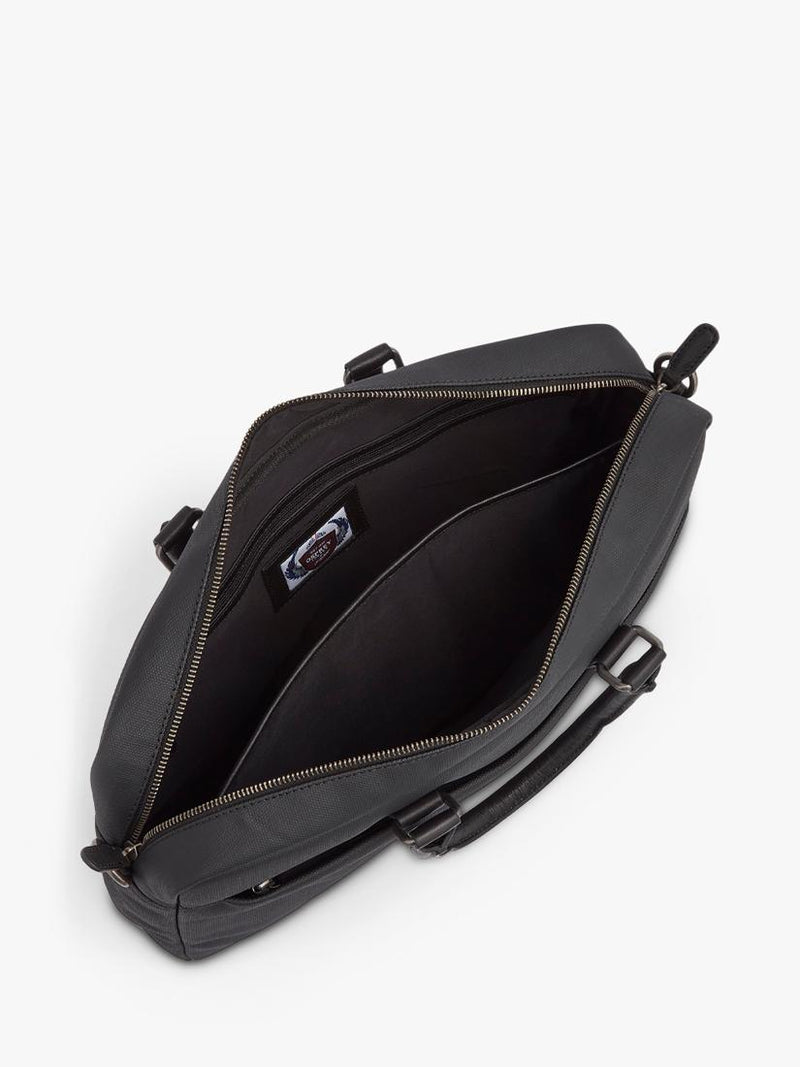 OSPREY LONDON Grantham Laptoptasche aus gewachster Leinwand und Leder, importiert aus Großbritannien