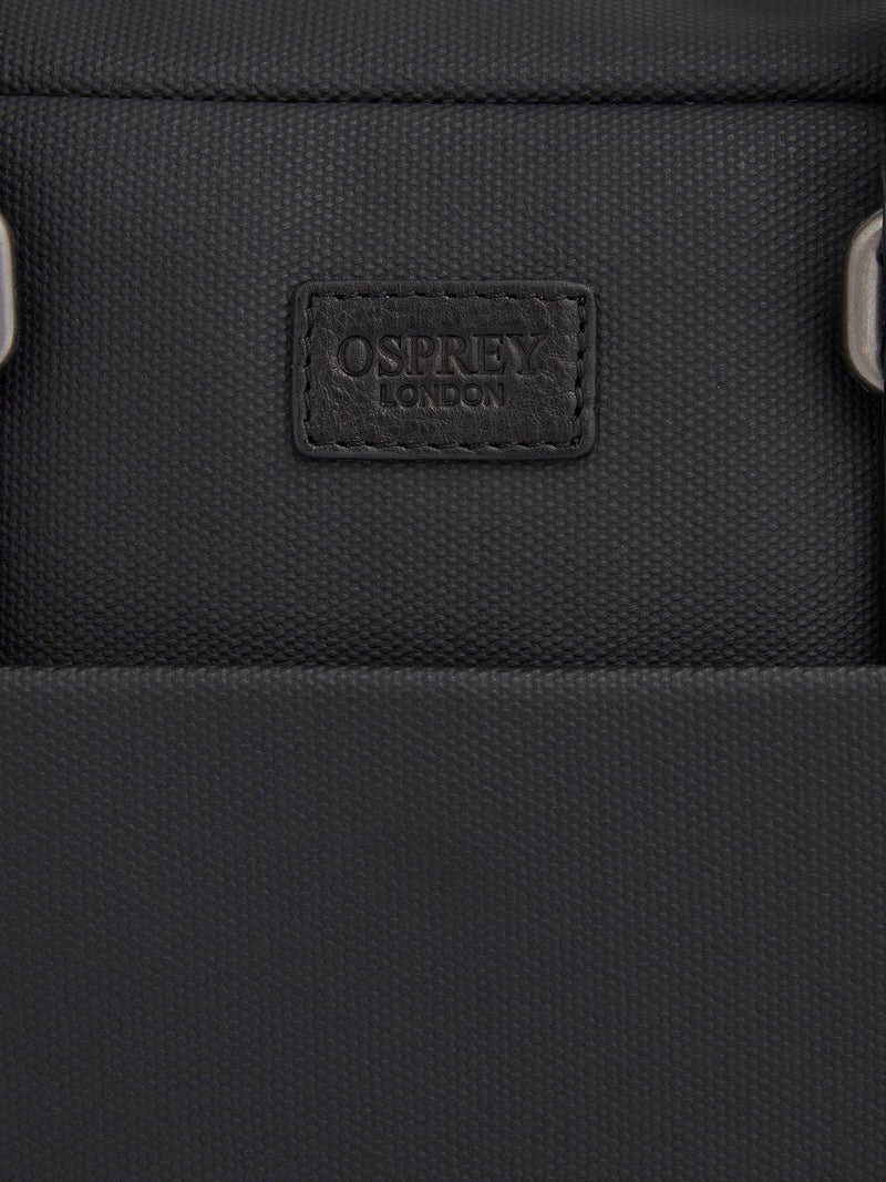 OSPREY LONDON Grantham Laptoptasche aus gewachster Leinwand und Leder, importiert aus Großbritannien