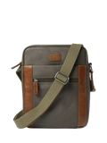 OSPREY LONDON Grantham Waxed Canvas and Leather Messenger Bag, Small
