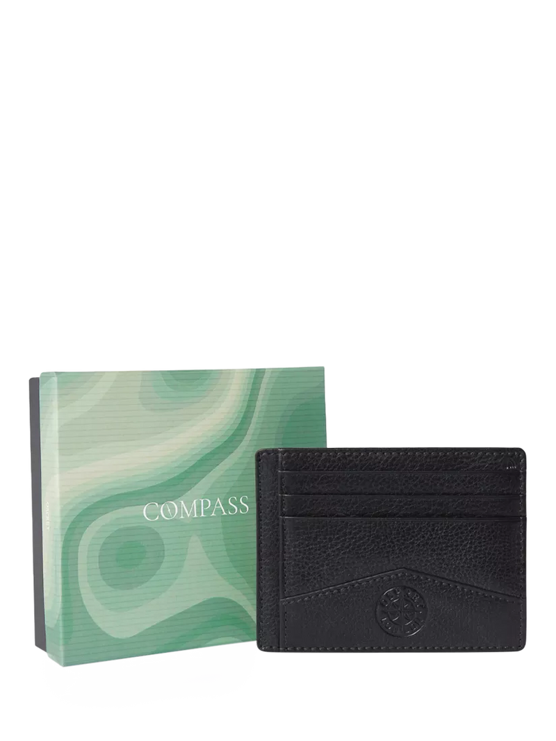 Osprey London Compass leather card holder black, UK version