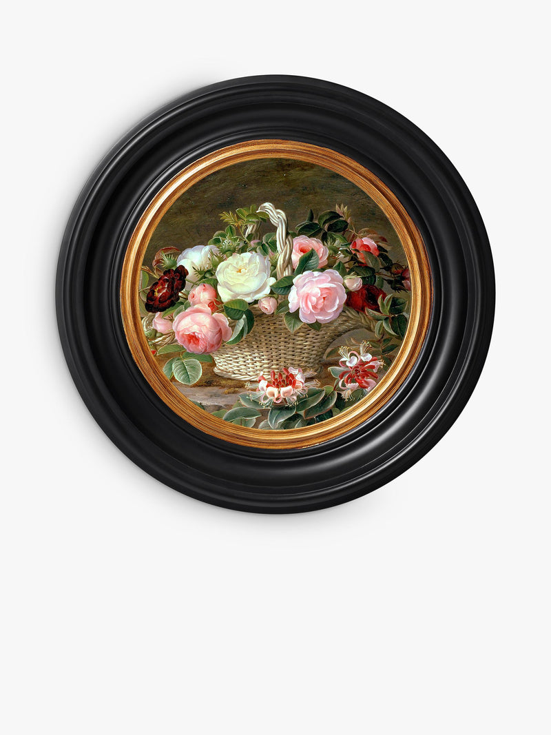 Brookpace Lascelles framed canvas print Black/Multi 43cm - British product