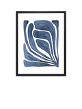 Brookpace Lascelles Blue Leaf I framed print 66x55cm, UK version