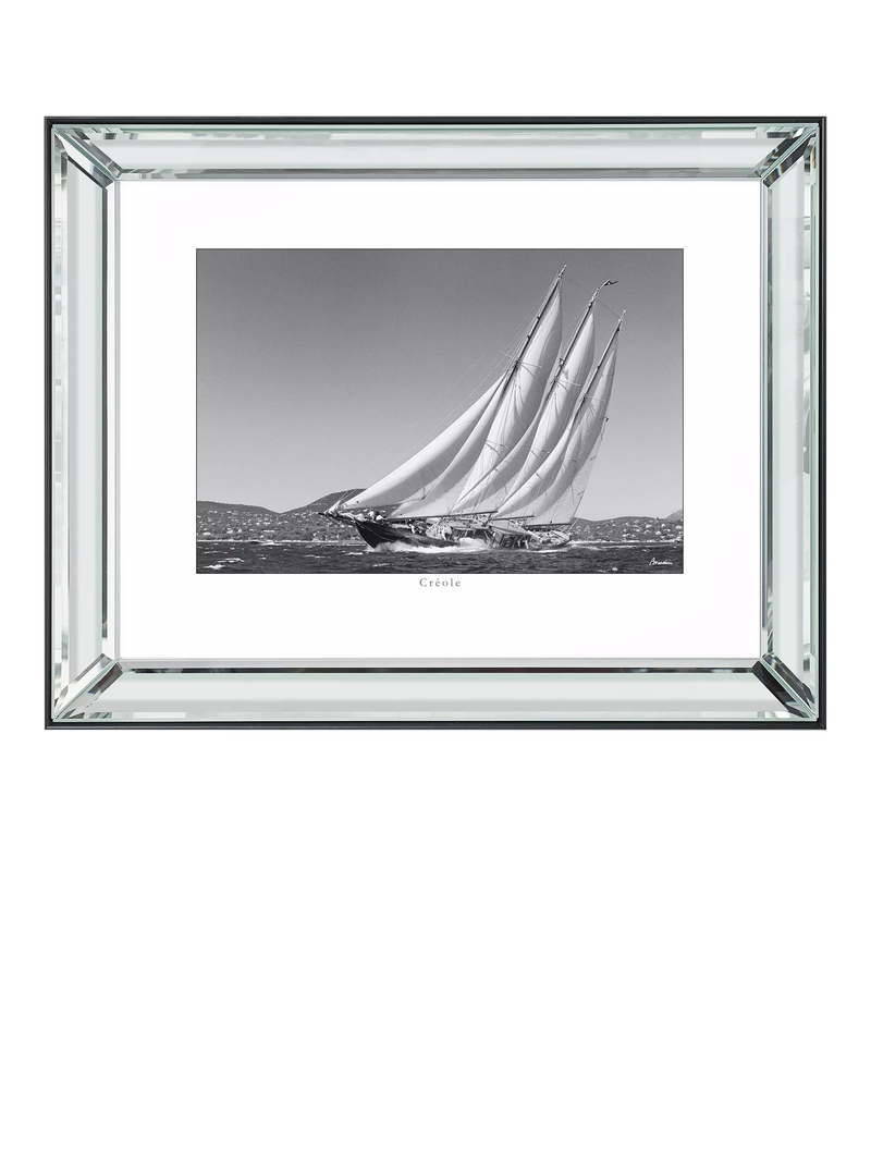 Brookpace Lascelles Creole framed print black and white 40x50cm - British product