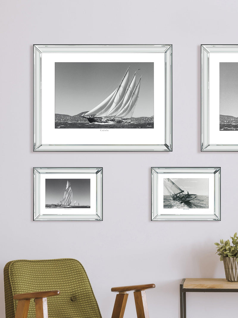 Brookpace Lascelles Creole framed print black and white 40x50cm - British product