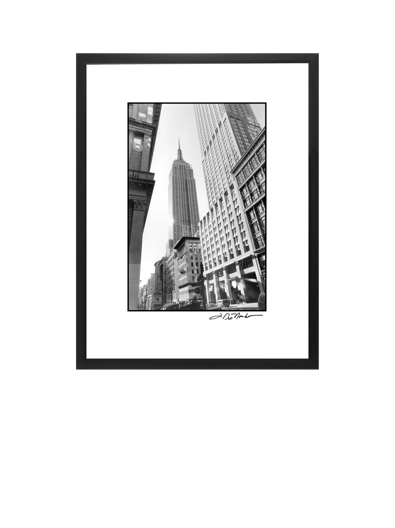 Brookpace Lascelles Empire State Building print, black/white, 55x45cm - British product