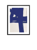 John Lewis Brookpace Lascelles Nero 5 Abstract Framed Print & Mount, Blue, 75 x 55cm- Buy online at McGrocer