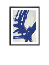 John Lewis Brookpace Lascelles 'Nero 6' Abstract Framed Print & Mount, 75 x 55cm, Blue- Buy online at McGrocer