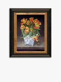Brookpace Lascelles Orange Tulips in China Vase framed canvas print 44 x 36cm - British product