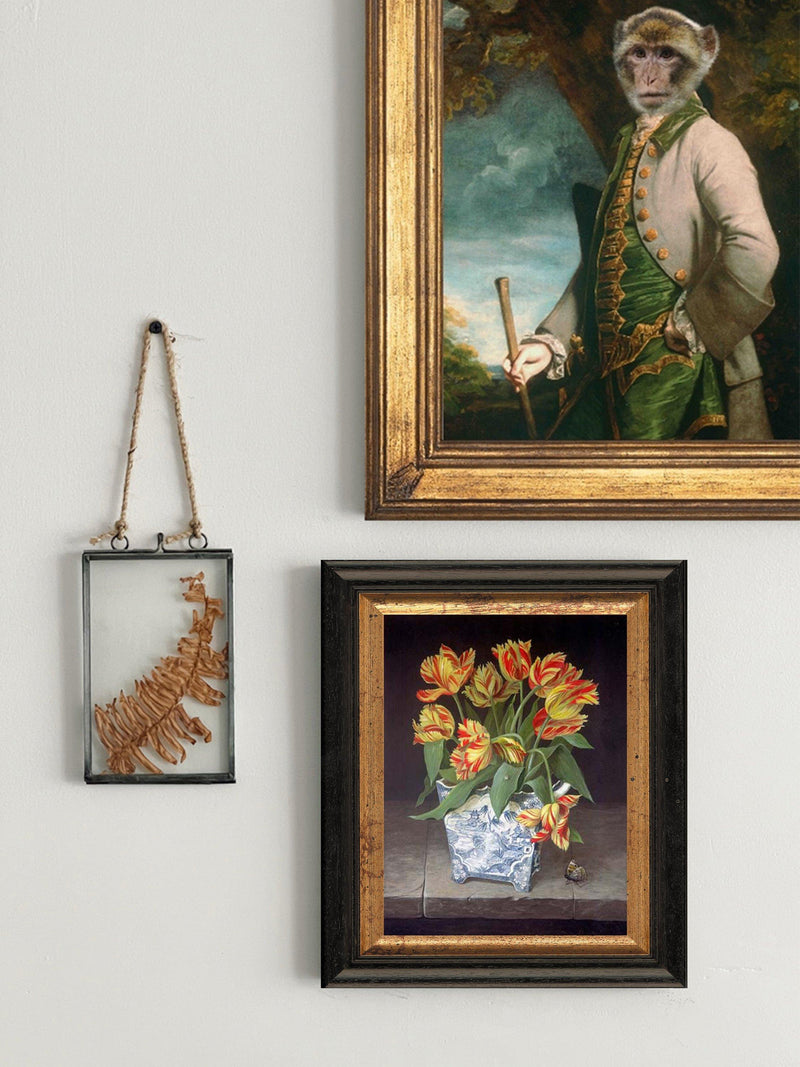 Brookpace Lascelles Orange Tulips in China Vase framed canvas print 44 x 36cm - British product