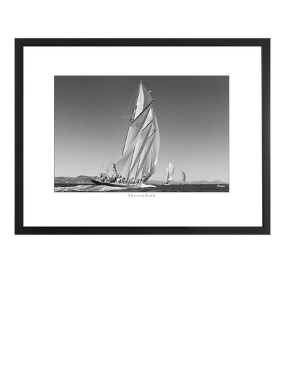 John Lewis Brookpace Lascelles Shenandoah Yacht Framed Print, Black/White, 35 x 45cm- Buy online at McGrocer