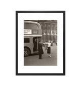 John Lewis Brookpace Lascelles Welcome to Britain Framed Print, Black/White, 55 x 45cm- Buy online at McGrocer