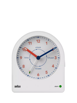 John Lewis Braun Kids BC22 Analogue Time Teacher Alarm Clock, White- Buy online at McGrocer