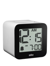 John Lewis Braun BC25 Time Speaking Digital Alarm Clock, White- Buy online at McGrocer