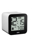 Braun BC25 white digital speaking alarm clock, UK version