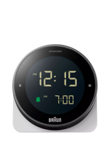 John Lewis Braun BC24 Rotating Bezel Digital Alarm Clock, White- Buy online at McGrocer