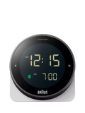 Braun BC24 digital alarm clock white (British brand)