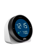 Braun BC24 digital alarm clock white (British brand)