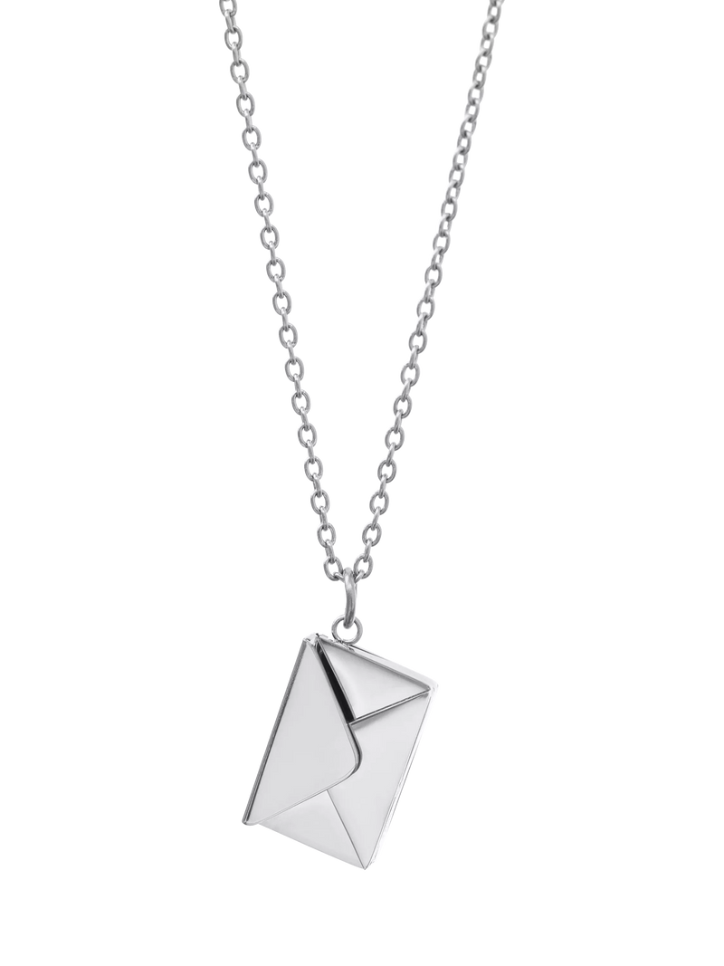 Treat Republic envelope necklace silver plated (British brand)