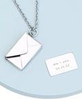 Treat Republic envelope necklace silver plated (British brand)