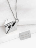 Treat Republic envelope necklace silver plated (British brand)