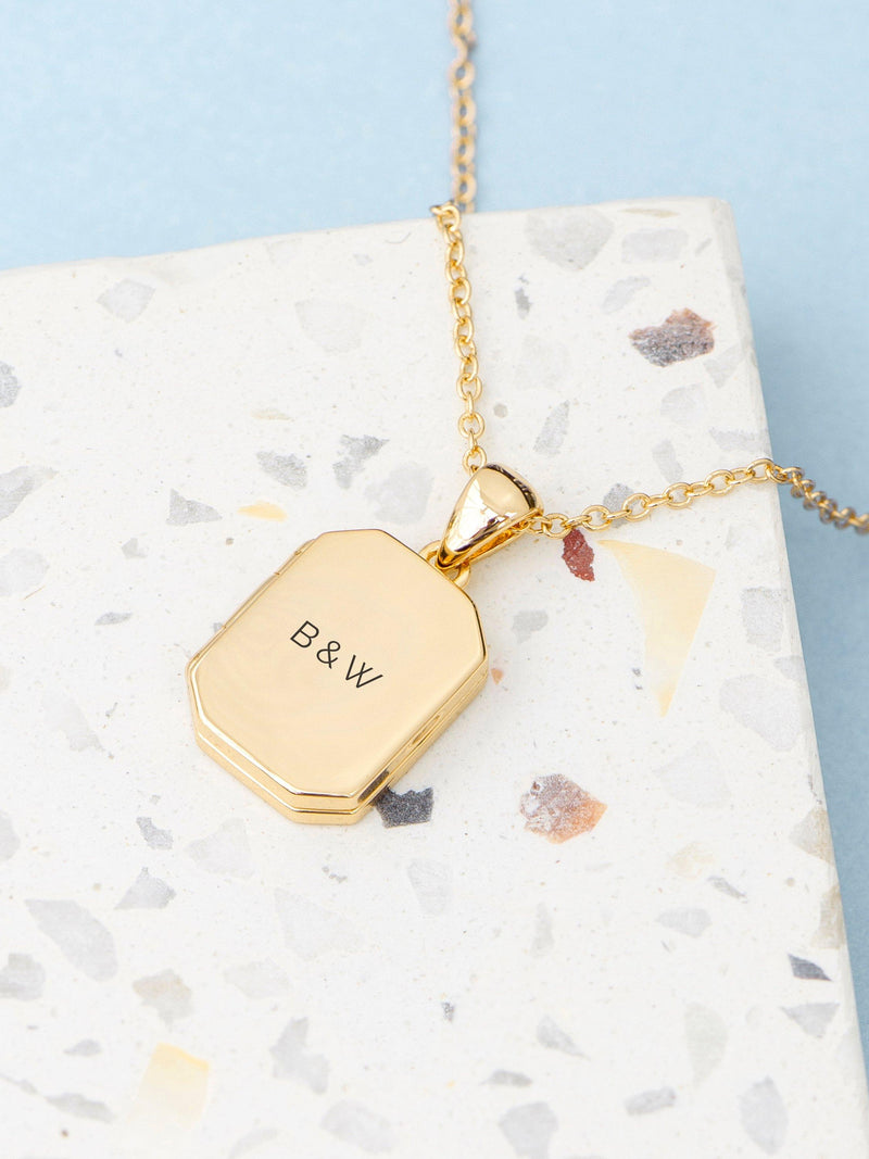 Treat Republic personalised gold photo locket necklace - British product