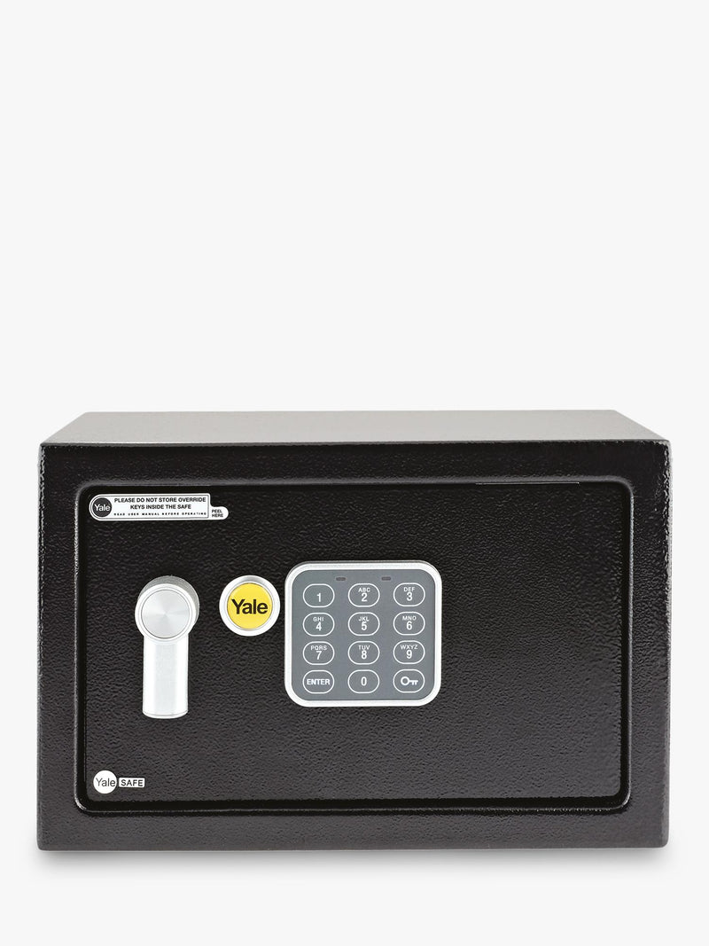 Yale Value Home Safe small black programmable PIN safe - British product