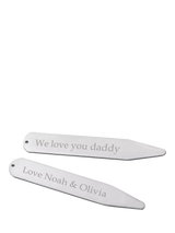 John Lewis Treat Republic Personalised Silver Plated Collar Stiffner- Buy online at McGrocer