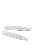 Treat Republic personalised silver plated collar stiffner - British product