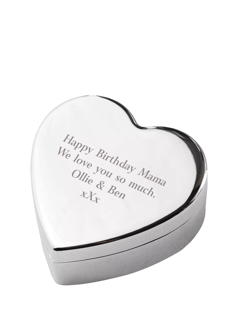 Treat Republic personalised heart trinket box silver-plated, UK version