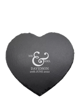 John Lewis Treat Republic Personalised Couples Heart Slate Cheese Board- Buy online at McGrocer