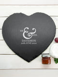 Treat Republic personalised heart slate cheese board, imported from the UK