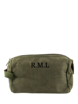 John Lewis Treat Republic Personalised Waxed Canvas Wash Bag- Buy online at McGrocer
