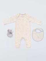John Lewis John Lewis Baby Elephant Sleepsuit, Bib and Elephant Toy Gift Set- Buy online at McGrocer