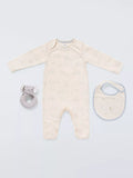 John Lewis baby elephant gift set with sleepsuit bib toy UK version