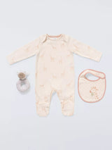 John Lewis John Lewis Baby Giraffe Sleepsuit, Bib and Giraffe Toy Gift Set 0-6 Months- Buy online at McGrocer