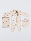 John Lewis baby gift set sleepsuit blanket bear comforter, UK version