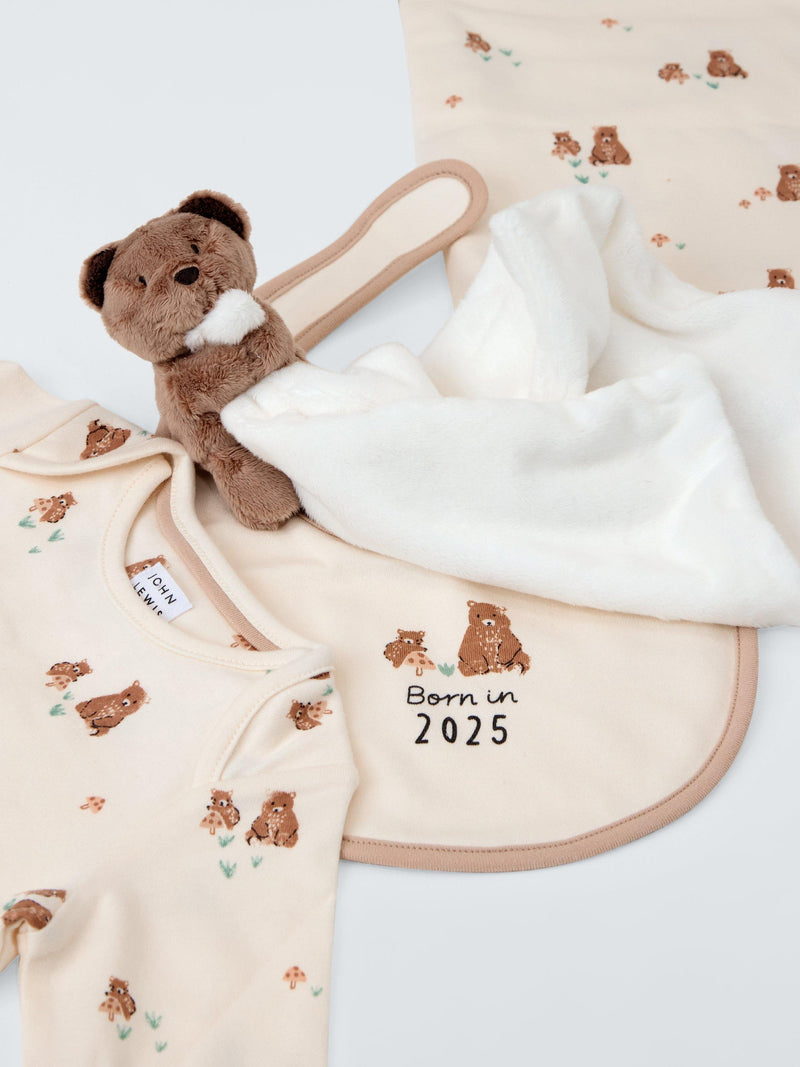 John Lewis baby gift set sleepsuit blanket bear comforter, UK version