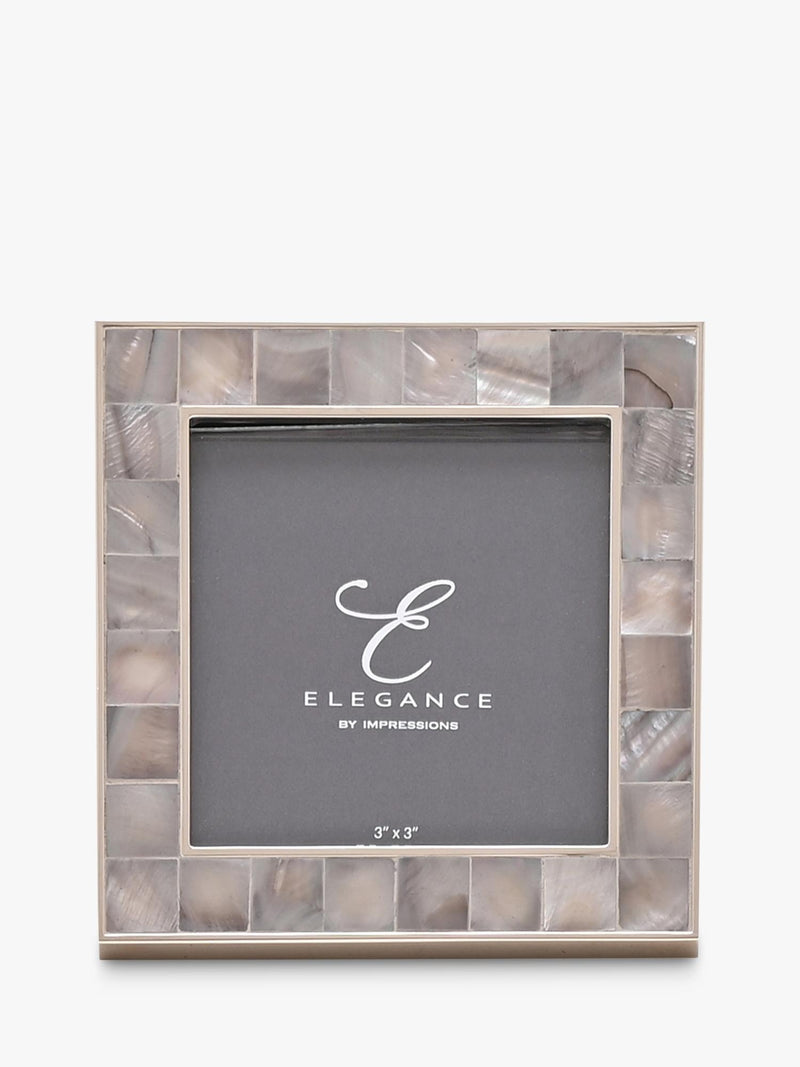 Impressions mother of pearl photo frame grey 10x10cm - British product