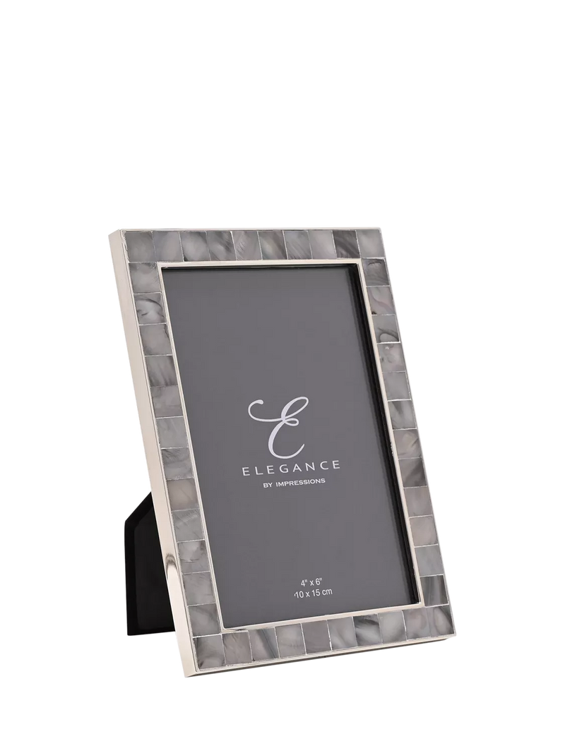 Impressions mother of pearl photo frame grey 10x10cm - British product