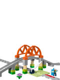 LEGO train bridge and tracks expansion toy for toddlers aged 2+, UK version