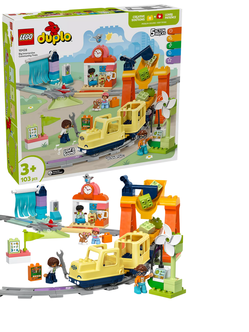 LEGO DUPLO Big Interactive Community toy train set, UK version