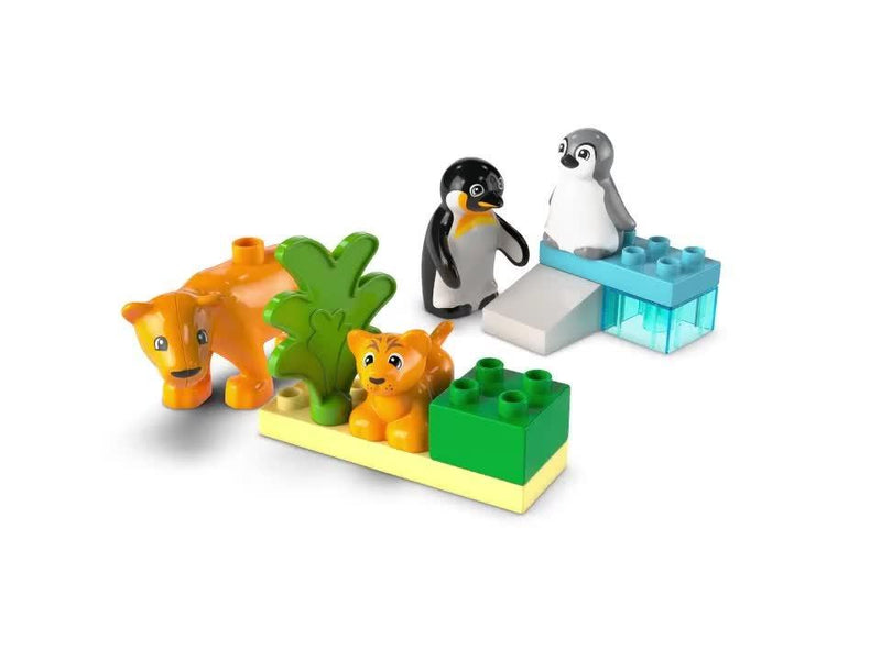 LEGO DUPLO animal set penguins lions 10-piece, imported from the UK
