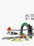 LEGO DUPLO train tunnel and tracks expansion set for toddlers, UK version