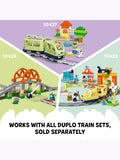 LEGO DUPLO train tunnel and tracks expansion set for toddlers, UK version