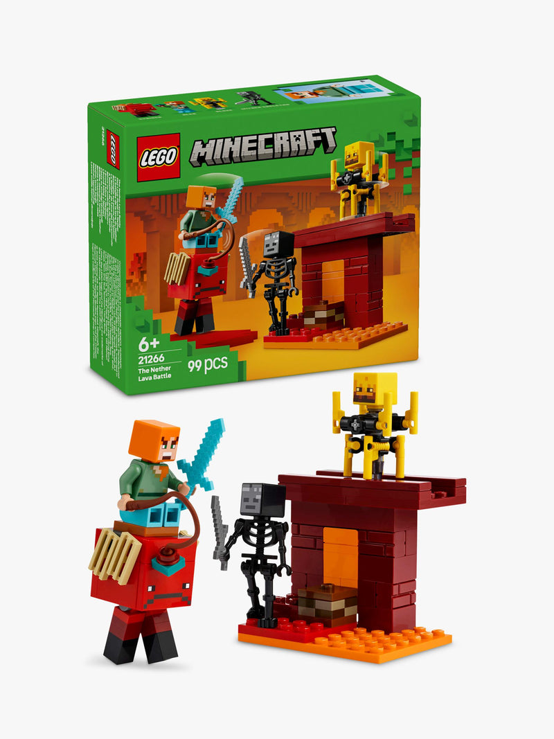 LEGO Minecraft The Nether Lava Battle building set, UK version